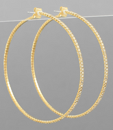 Gold Rhinestone Hoop (60MM)
